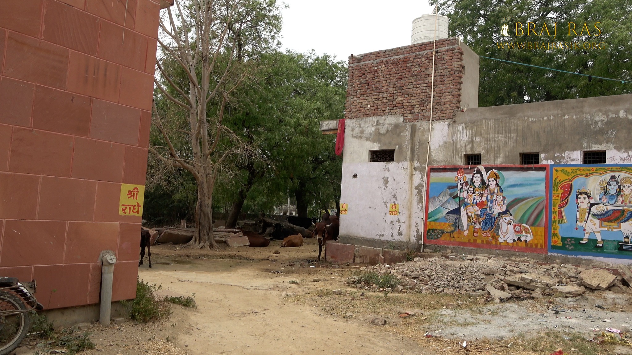 View of beautiful paintings on a wall near Bahulavan Kund.