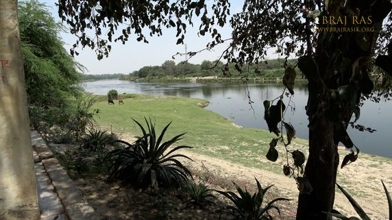 View of Yamuna flowing near Soor Kuti, Runkata.