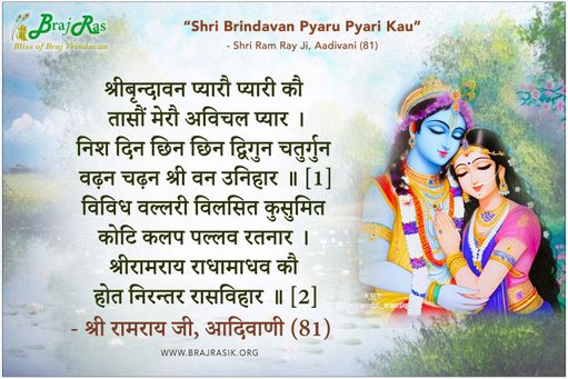 Shri Brindavan Pyaru Pyari Kau - Shri Ramray Ji, Aadivani (81)