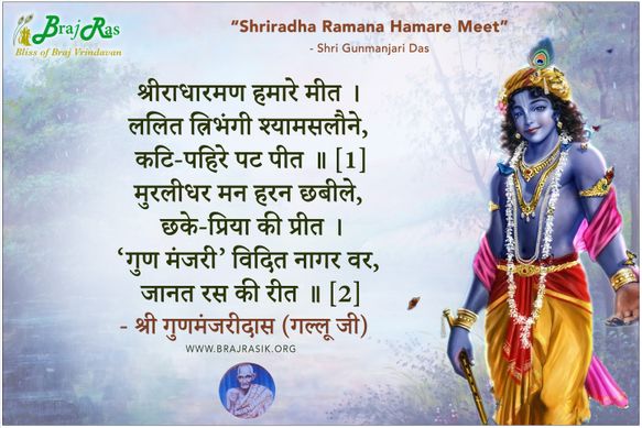 Shriradha Ramana Hamare Meet -  Shri Gunmanjari Das