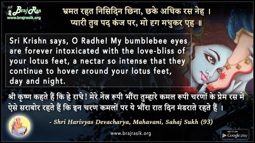 Bhramat Rahat Nisidin Chhina -  Shri Harivyas Devacharya, Mahavani, Sahaj Sukh (93)