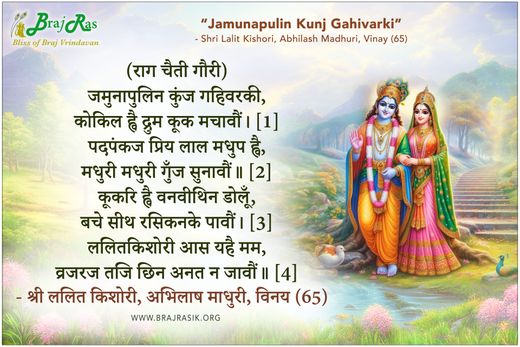 Jamunapulin Kunj Gahivarki - Shri Lalit Kishori, Abhilash Madhuri, Vinay (65)