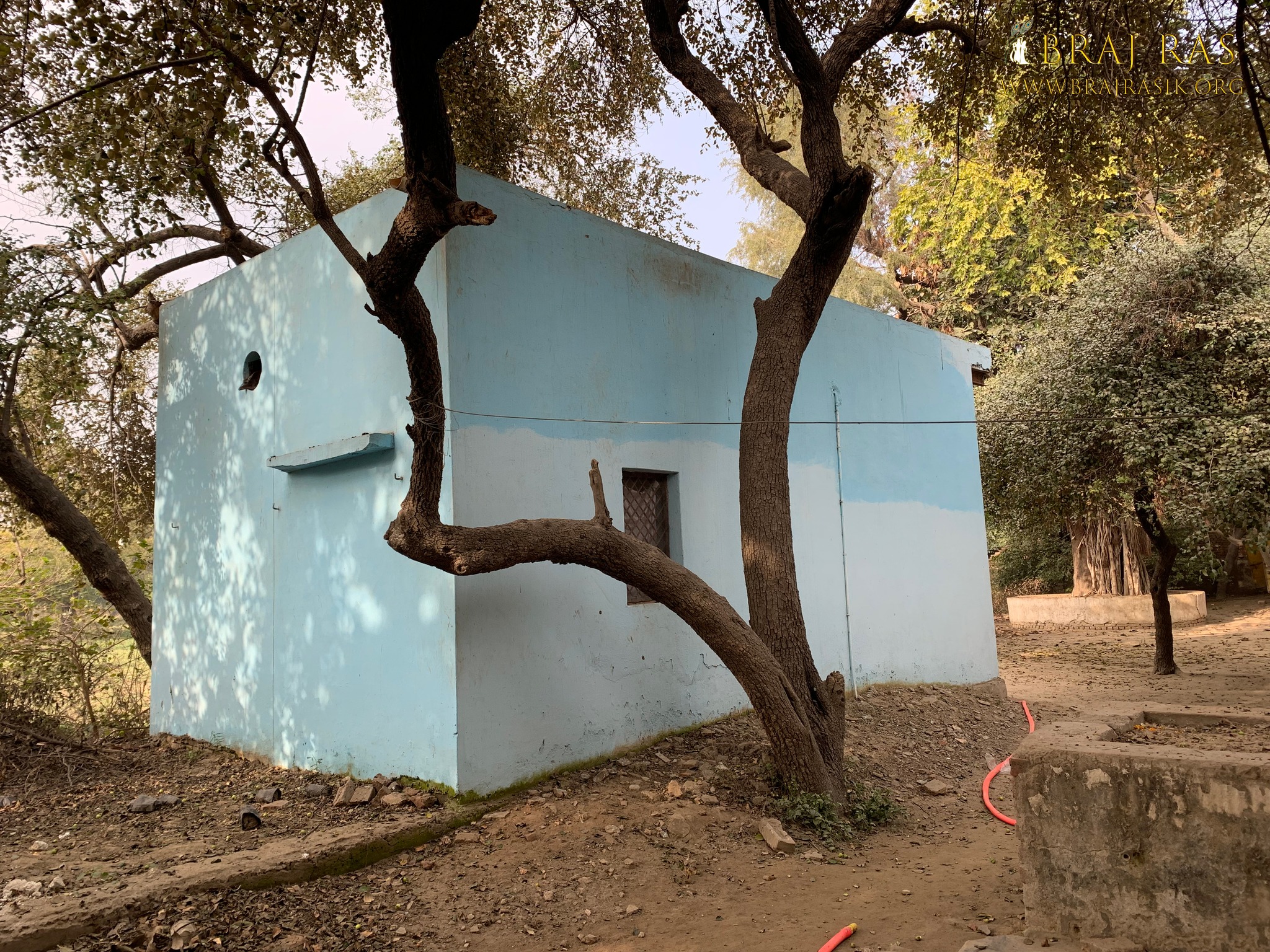View of a beutiful kunj inside Shri Lalita Bagh, Vrindavan.