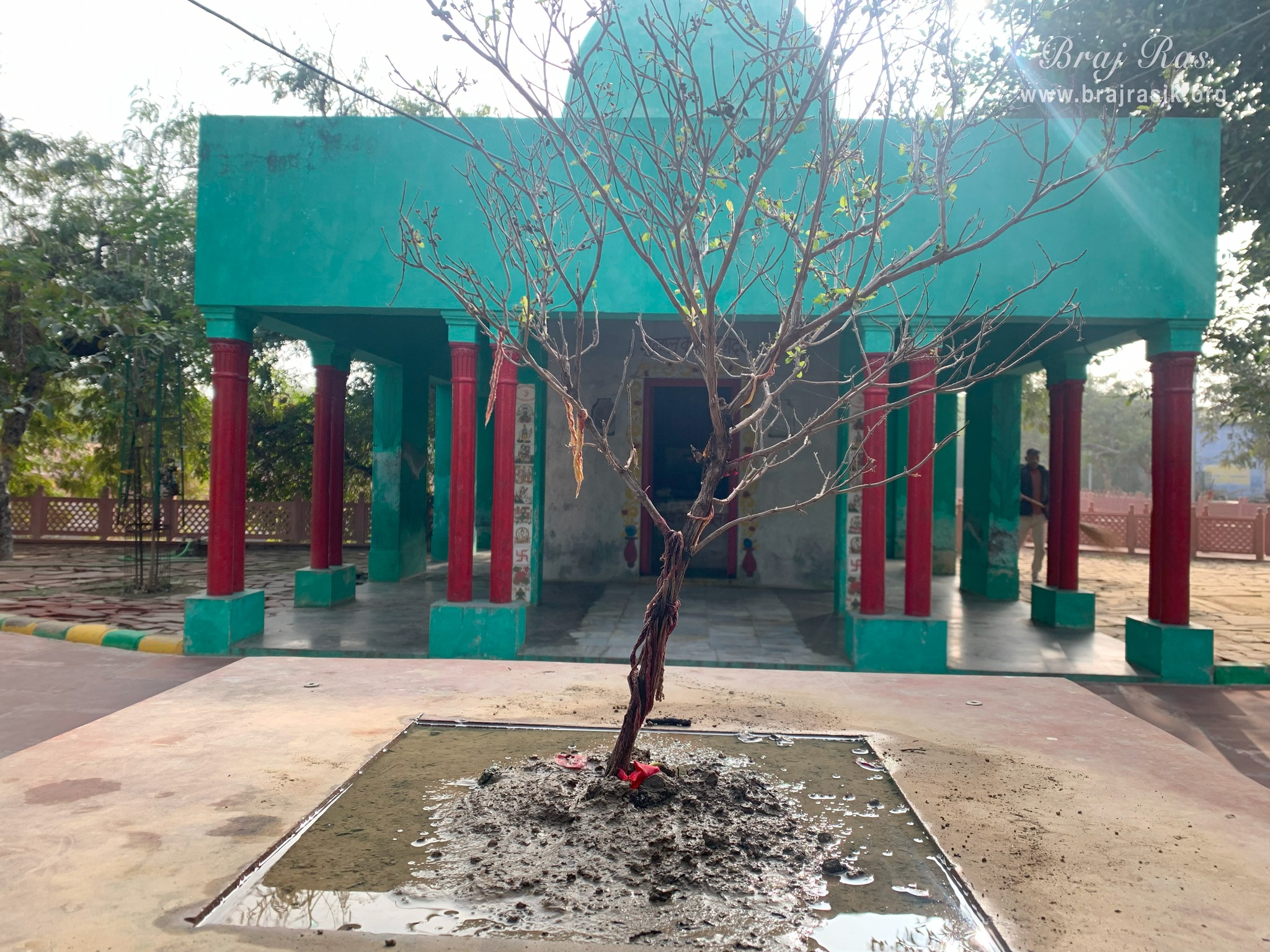 Darshan of Shanidev Temple at Gulal Kund in Gantholi, Govardhan.