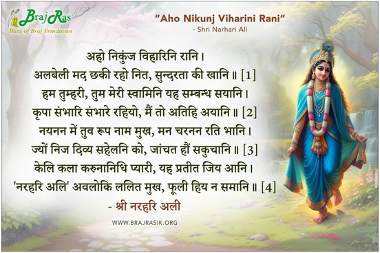 Aho Nikunj Viharini Rani - Shri Narhari Ali