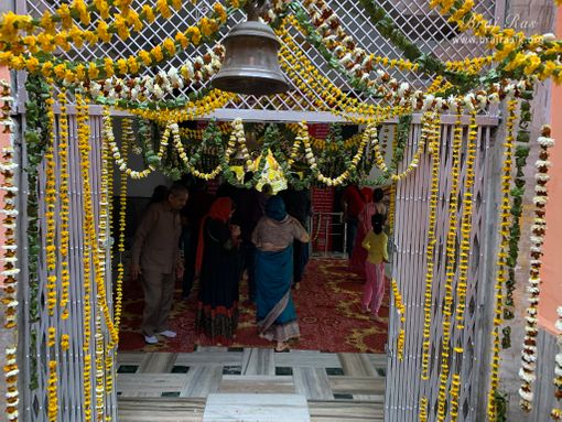 Entrance door of Garud Govind Temple near Vrindavan.