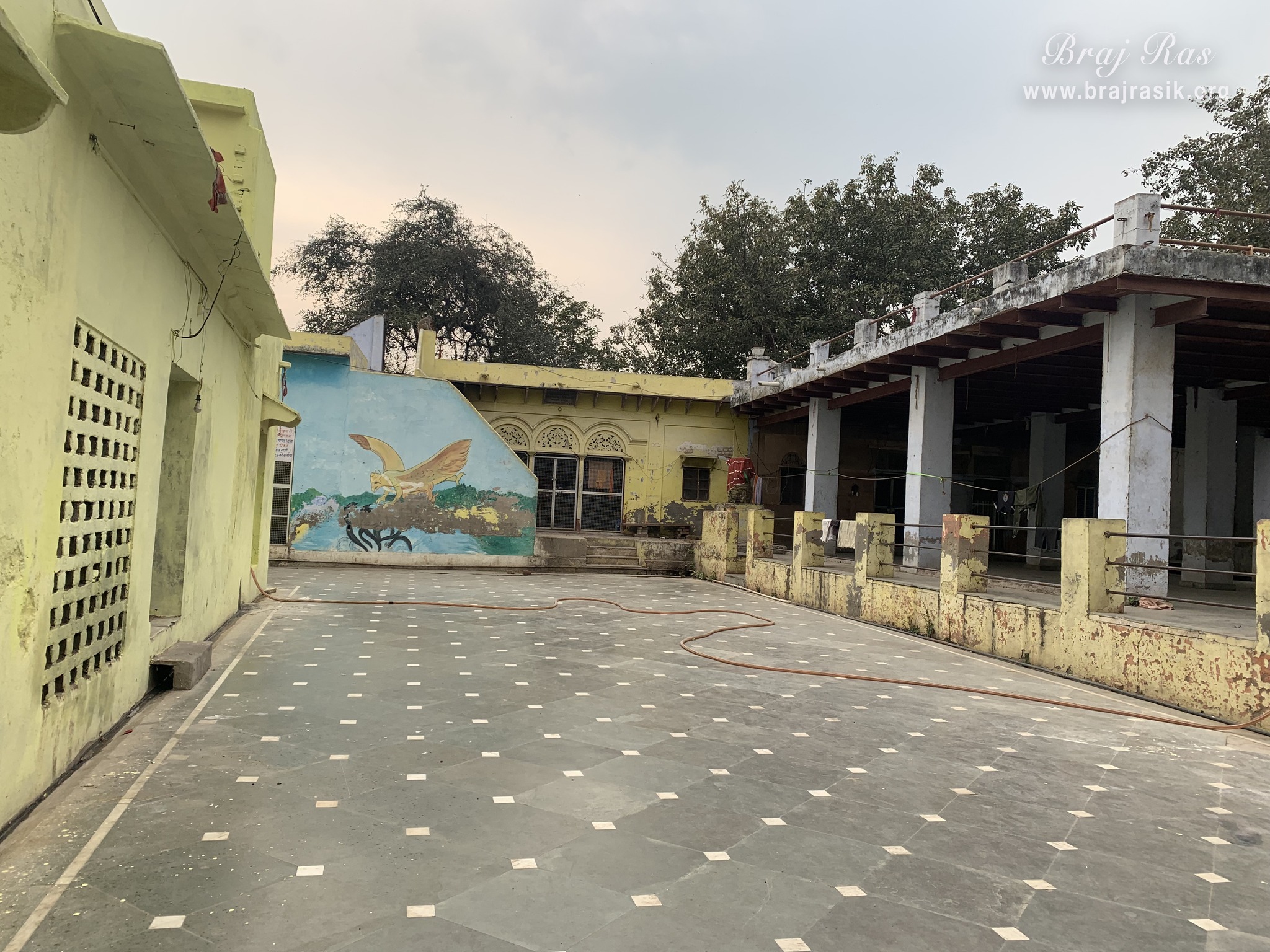 Internal view of Garud Govind Temple near Vrindavan.