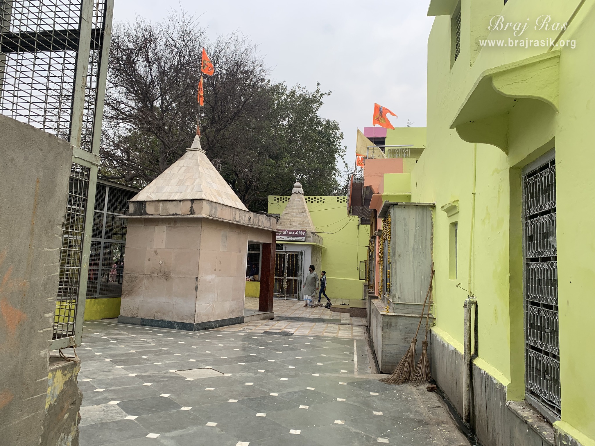 Inside view of Garud Govind Temple near Vrindavan. 