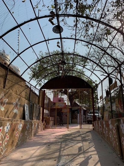 Entrance of Nikunj Van at Shri Anandam Dham, Vrindavan.