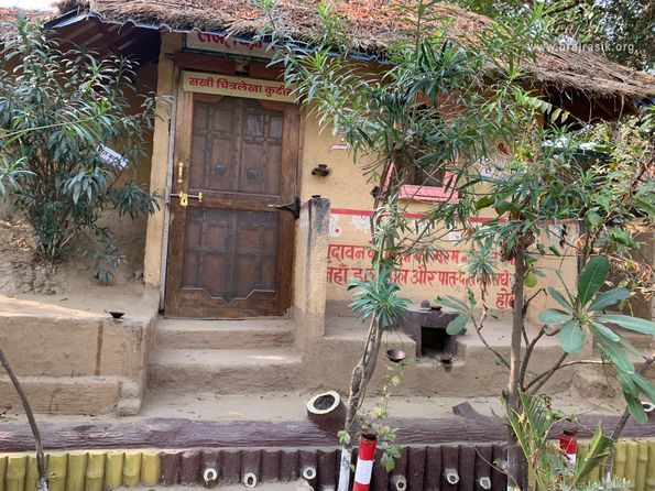 Darshan of the Kunj of Chitralekha Sakhi at Shri Anandam Dham, Vrindavan.