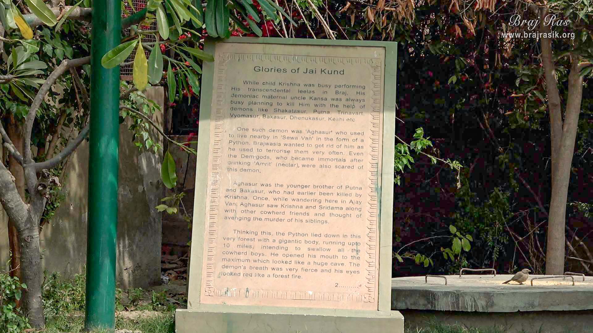 जय कुंड, जैंत में पत्थर पर जय कुंड की महिमा अंकित है। भाग 1