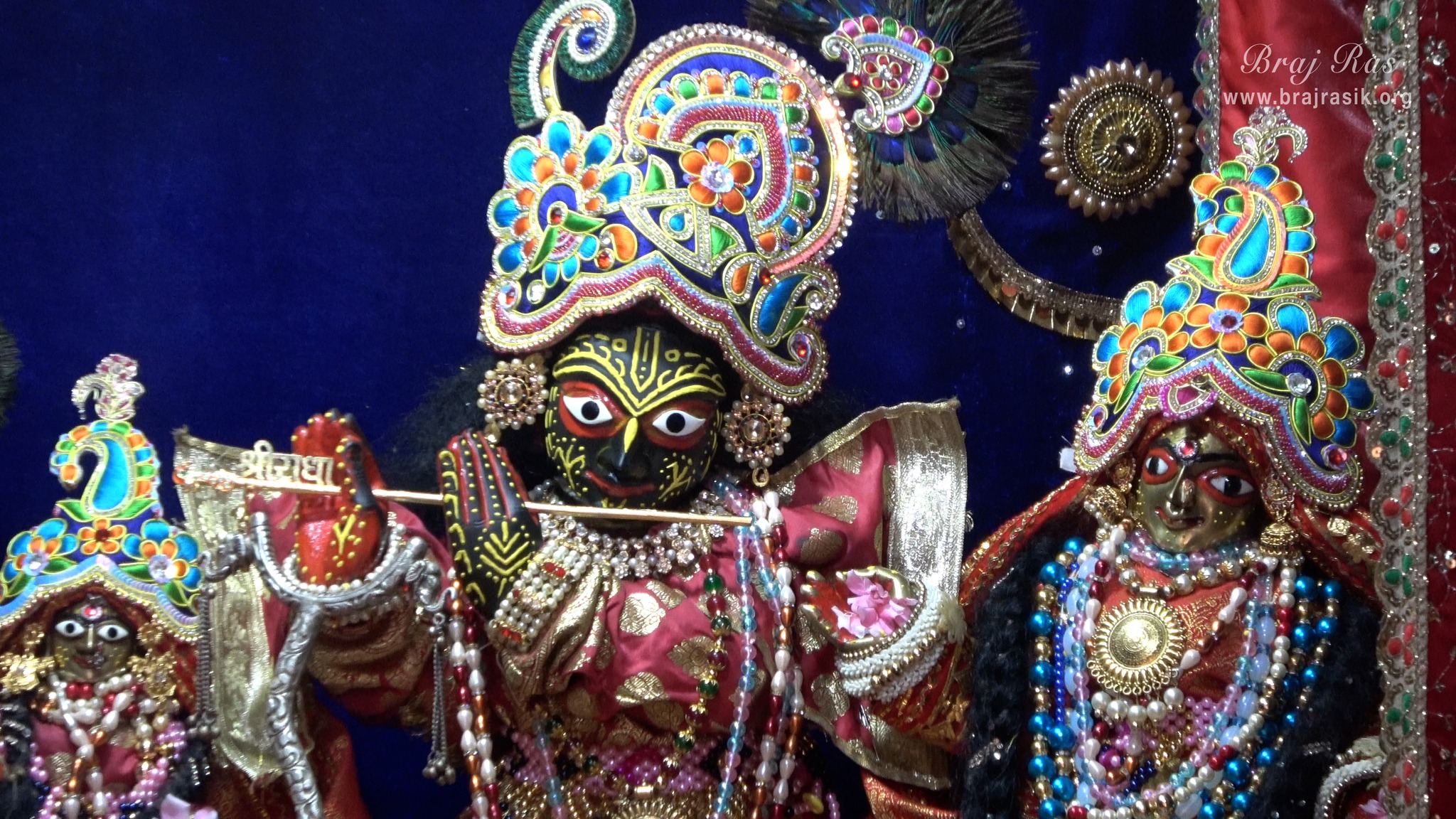 Darshan of Shri Radha Vijay Govind Ji, the worshipful deity of Baldeva Vidyabhushan, in Shri Radha Goklanand Temple, Vrindavan.