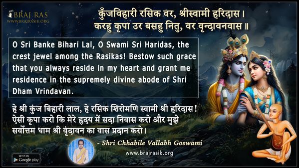 कुँजविहारी रसिक वर - श्री छबीले वल्लभ गोस्वामी