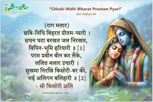 Chhabi Nidhi Biharat Pritam Pyari - Shri Kishori Ali