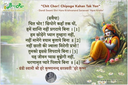 Chit Chor! Chipoge Kahan Tak Yon - Dandi Swami Shri Hare Krishnanand Sarasvati Hare Krishn