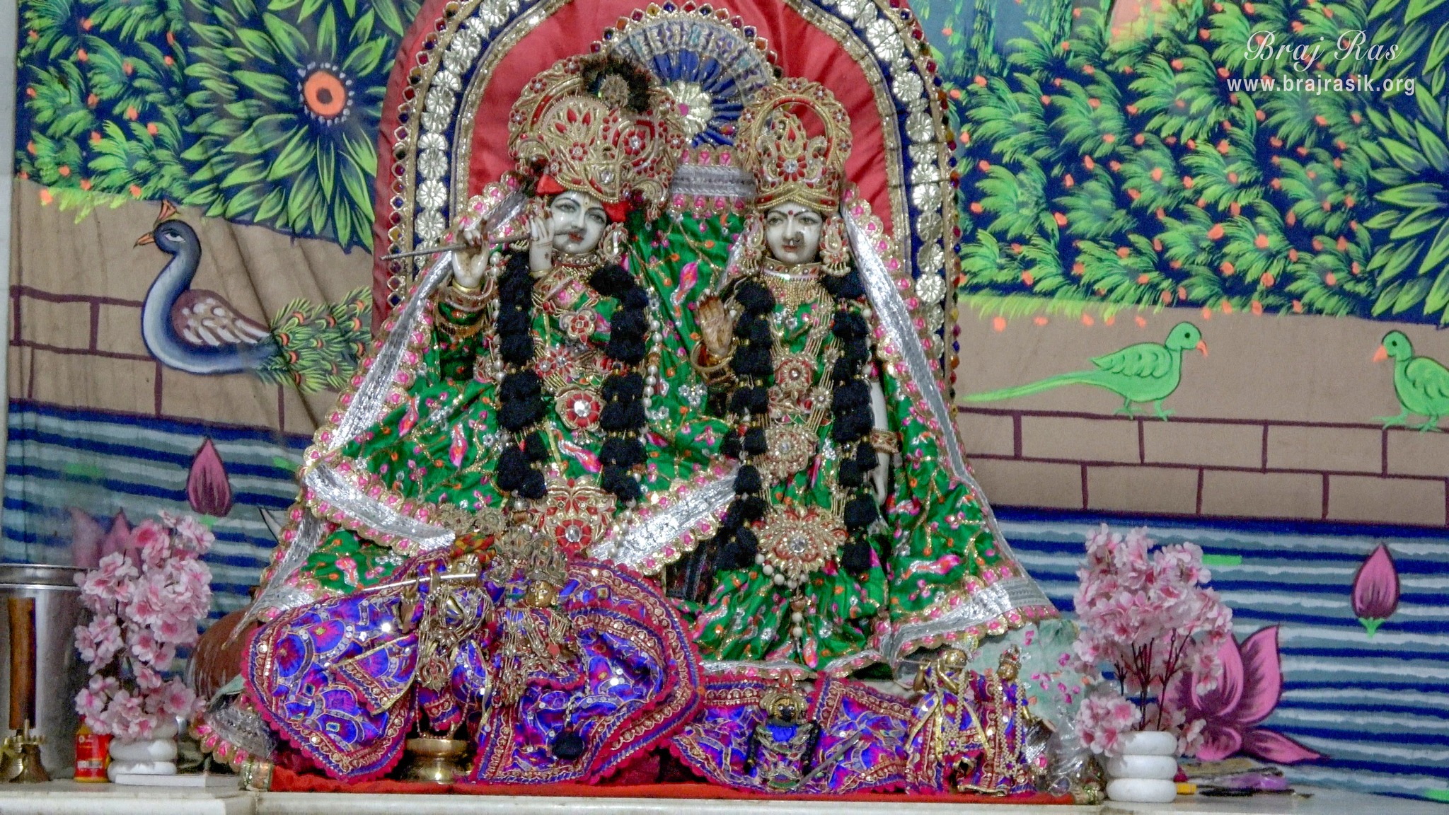 Darshan of Shri Radha Krishna at the birthplace of Shri Hita Harivansh Mahaprabhu in Baad Gram, Mathura.