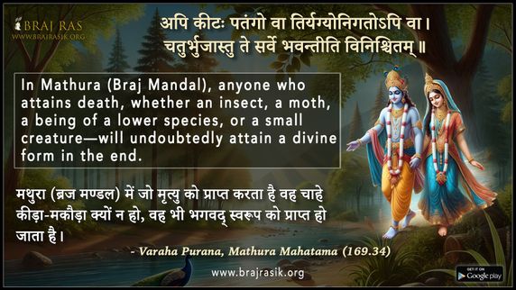 Api Keetah Patango Va Tiryagyonigatopi Va - Varaha Purana, Mathura Mahatama (169.34)