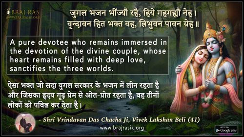 Jugal Bhajan Bheenjyau Rahai Hiye Gahgahyau Neh - Shri Vrindavan Das Chacha Ji, Vivek Lakshan Beli (41)