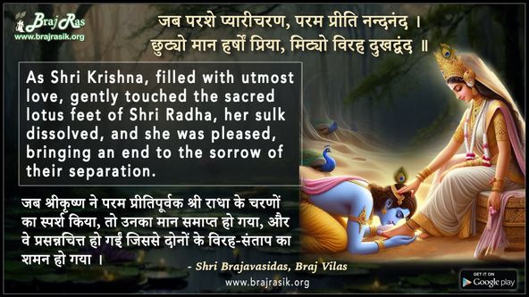 Jab Parashe Pyari Charan Param Preeti Nandanand - Shri Brajavasidas, Braj Vilas