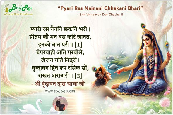 Pyari Ras Nainani Chhakani Bhari - Shri Vrindavan Das Chacha Ji