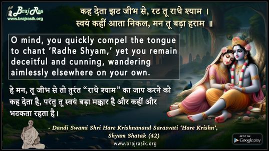 Kah Deta Jhat Jeev Se - Dandi Swami Shri Hare Krishnanand Sarasvati ‘Hare Krishn’, Shyam Shatak (42)