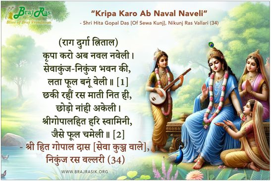 Kripa Karo Ab Naval Naveli - Shri Hita Gopal Das [Of Sewa Kunj], Nikunj Ras Vallari (34)