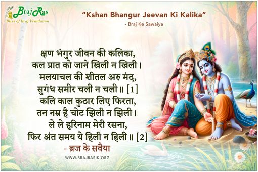 क्षण भंगुर जीवन की कलिका - ब्रज के सवैया
