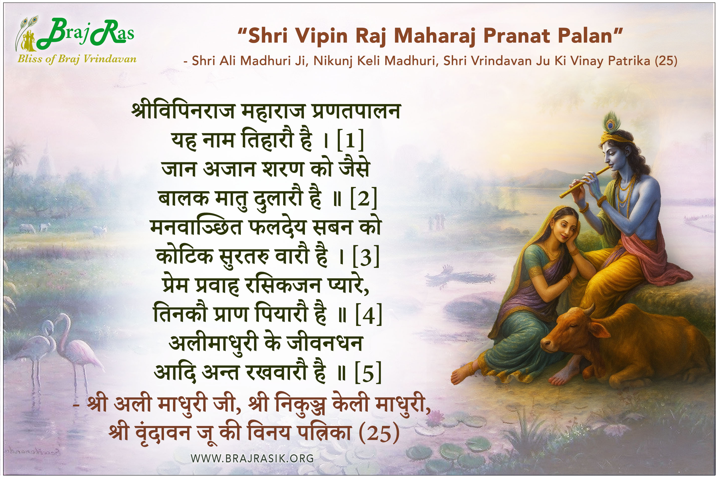 Shri Vipin Raj Maharaj Pranat Palan - Shri Ali Madhuri Ji, Shri Nikunj ...