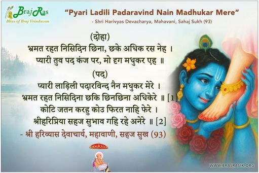 Pyari Ladili Padaravind Nain - Shri Harivyas Devacharya, Mahavani, Sahaj Sukh (93)