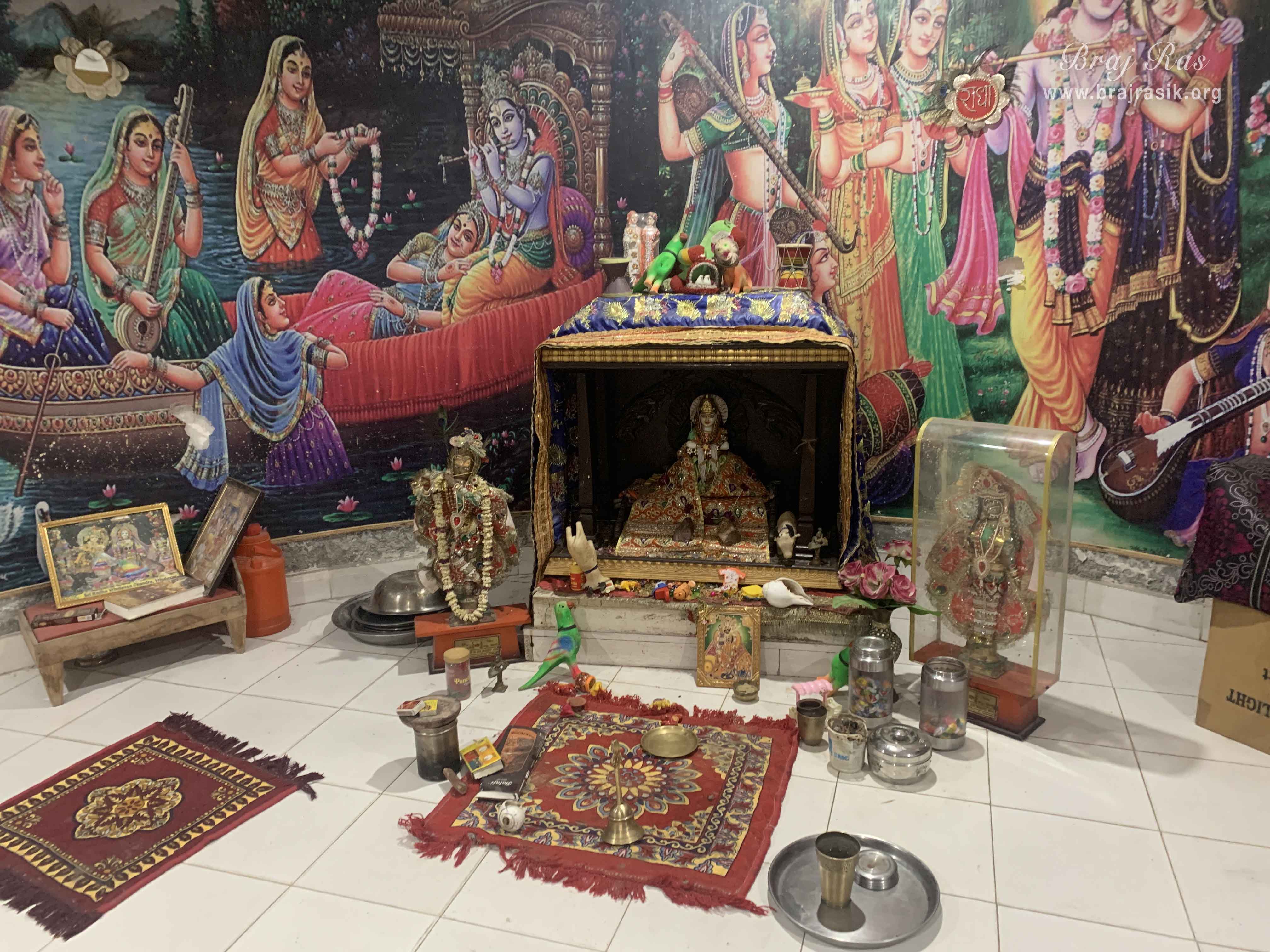 Darshan of Shri Radha in the cave in Kirti Tapah Sthali inside Khelan Van, Padar Van, Barsana.