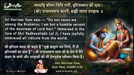 Vyashi Baman Jin Gano Haribhaktan Ko Das - Shri Hariram Vyas, Vyas Vani, Siddhant Ki Saakhi (14)