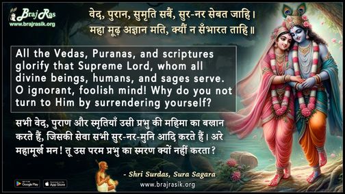Ved Puraan Sumriti Sabai Sur Nar Sebat Jaahi - Shri Surdas, Sura Sagara