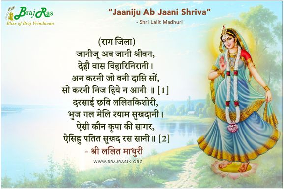 जानीजू अब जानी श्रीवन - श्री ललित माधुरी