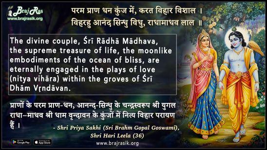 Param Pran Dhan Kunj Mein Karat Vihar Vishal - Shri Priya Sakhi (Sri Brahm Gopal Goswami), Shri Hari Leela (36)