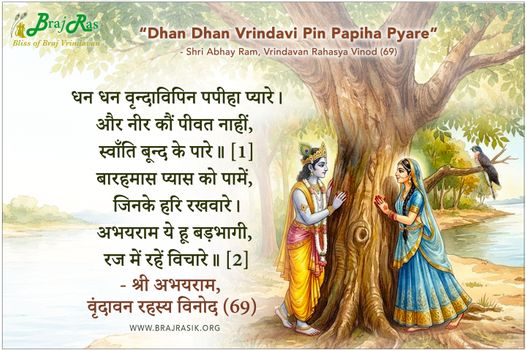 Dhan Dhan Vrindavipin Papiha Pyare - Shri Abhay Ram, Vrindavan Rahasya Vinod (69)