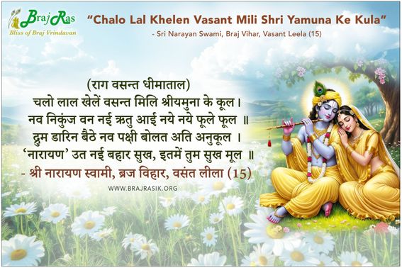 चलो लाल खेलें बसंत - श्री नारायण स्वामी, ब्रज विलास, वसन्त लीला (14)